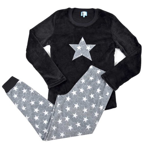 Pijama para Dama Flannel con Estampado de Estrellas la Nuit
