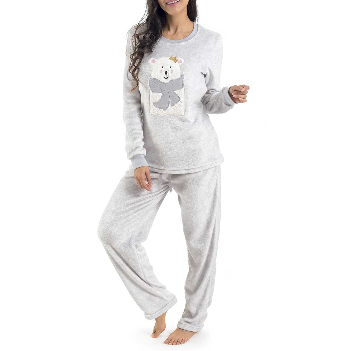 Pijama Flannel Lisa con Oso al Frente la Nuit