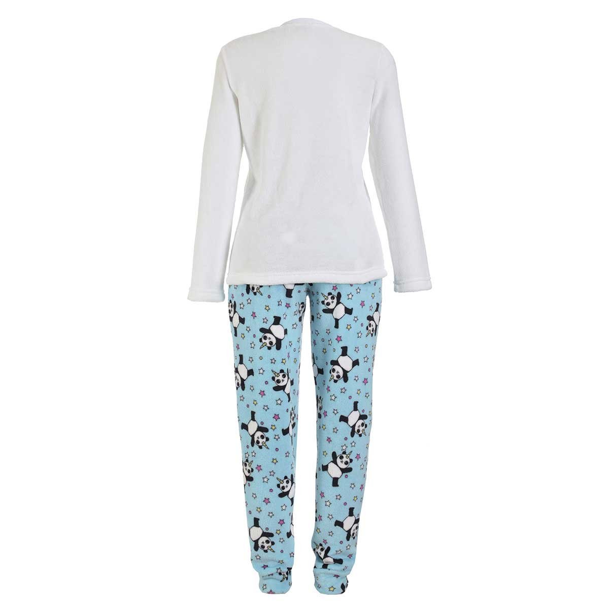 Pijama Flannel Estampado de Pandas Incanto