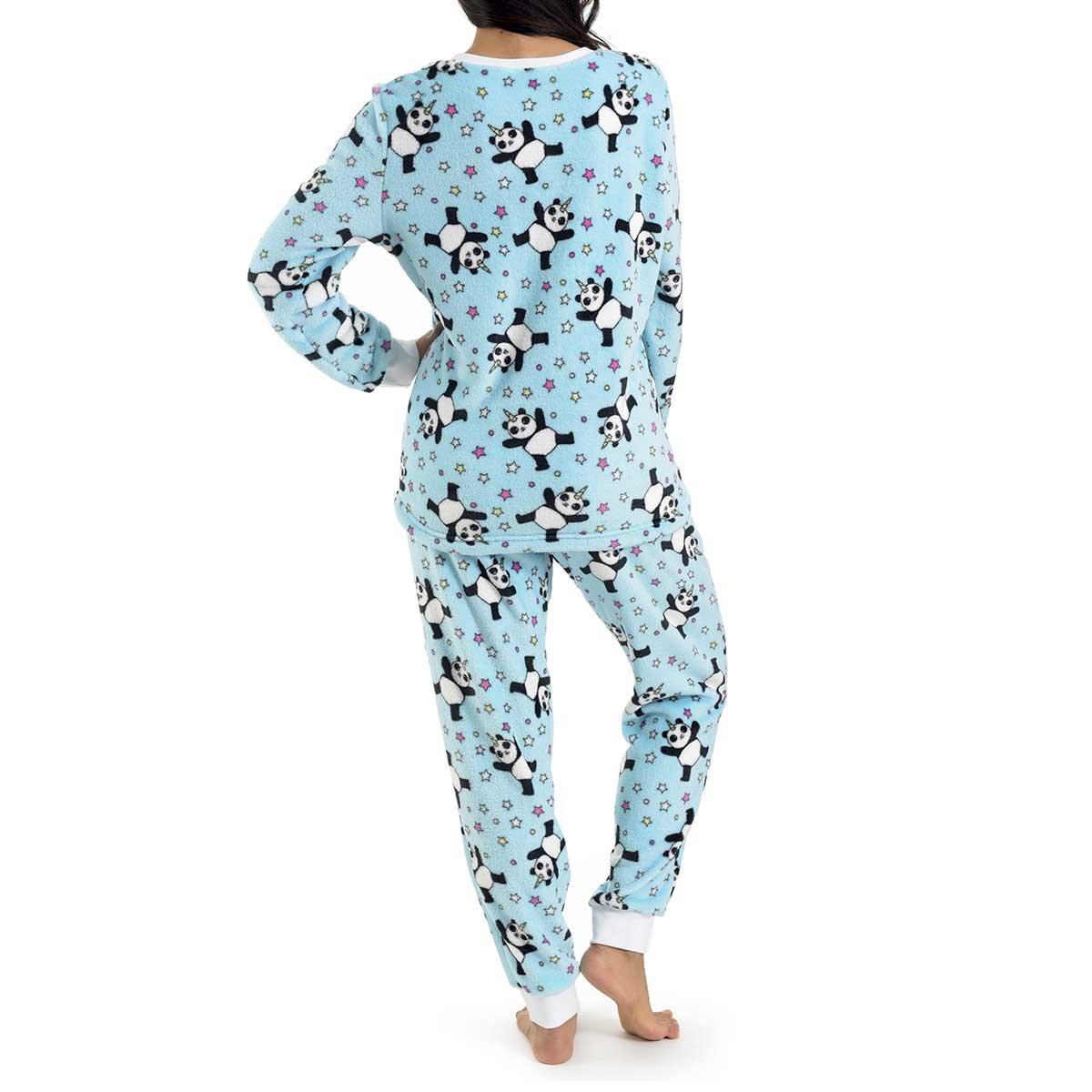 Pijama Flannel con Estampado de Pandas Incanto