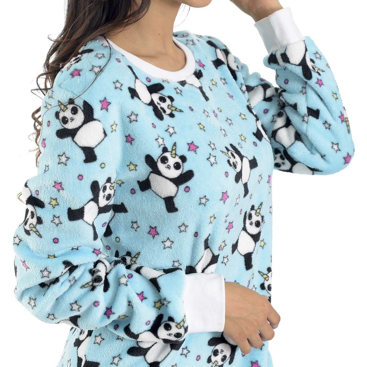 Pijama Flannel con Estampado de Pandas Incanto