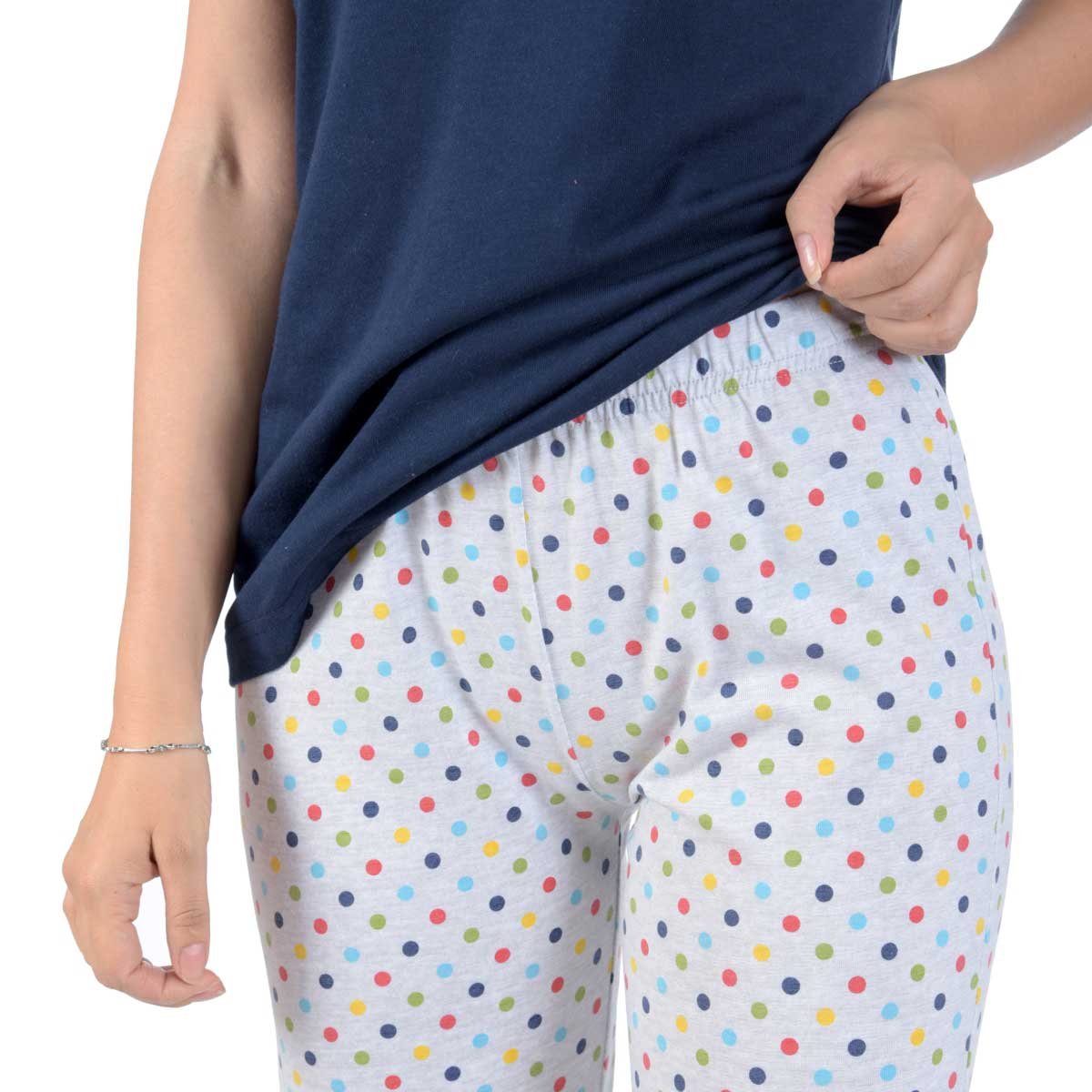 Pijama para Dama Chifon Playera de Manga Y Capri Isotoner