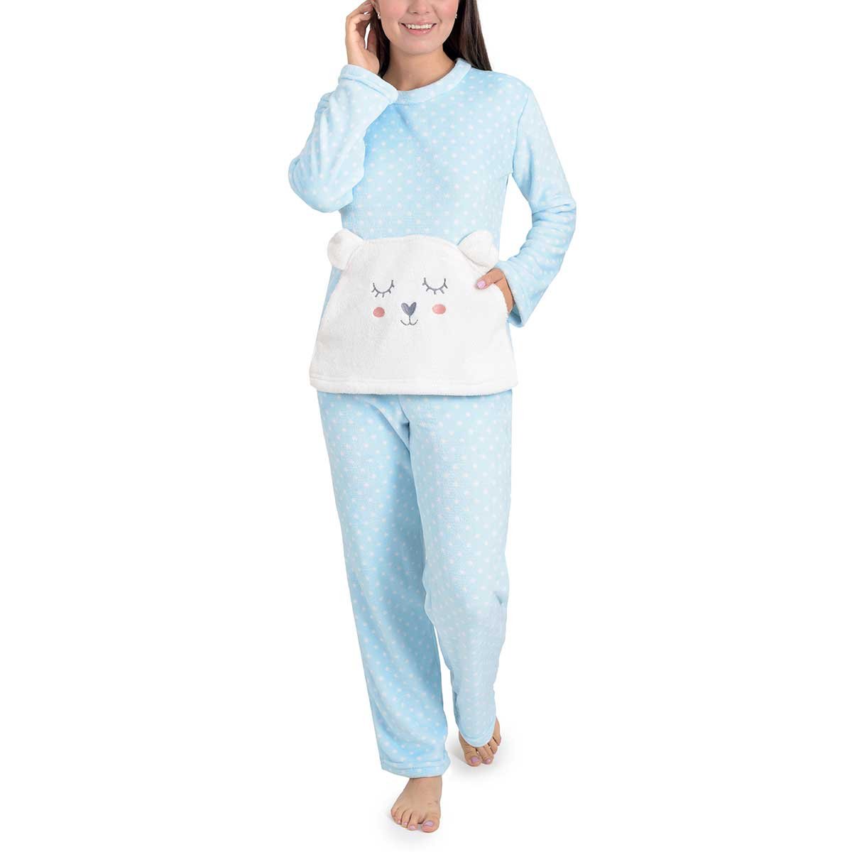 Pijama Flannel Playera de Manga Larga Y Pantal&oacute;n Isotoner