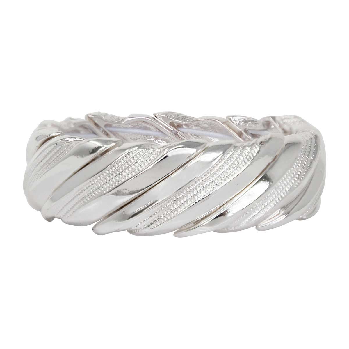 Brazalete de Acero Plateado Napier