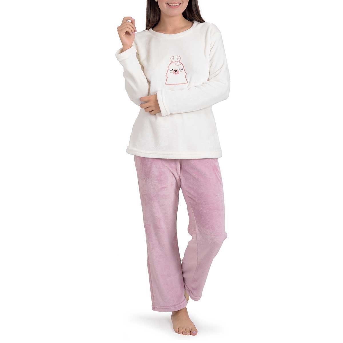Pijama para Dama Flannel de Playera Y Pantal&oacute;n Isotoner