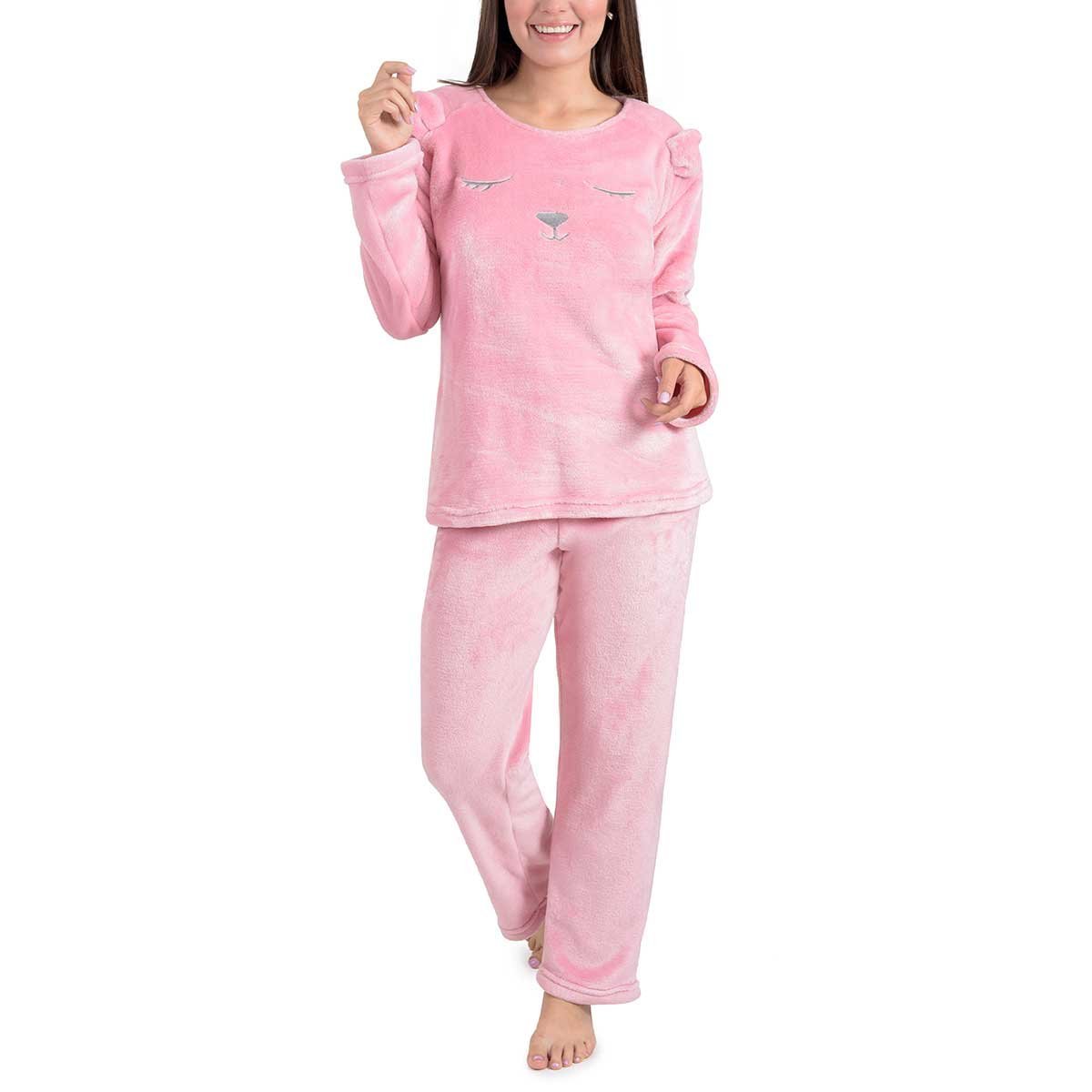 Pijama Flannel de Playera Pantal&oacute;n y Pantuflas Isotoner