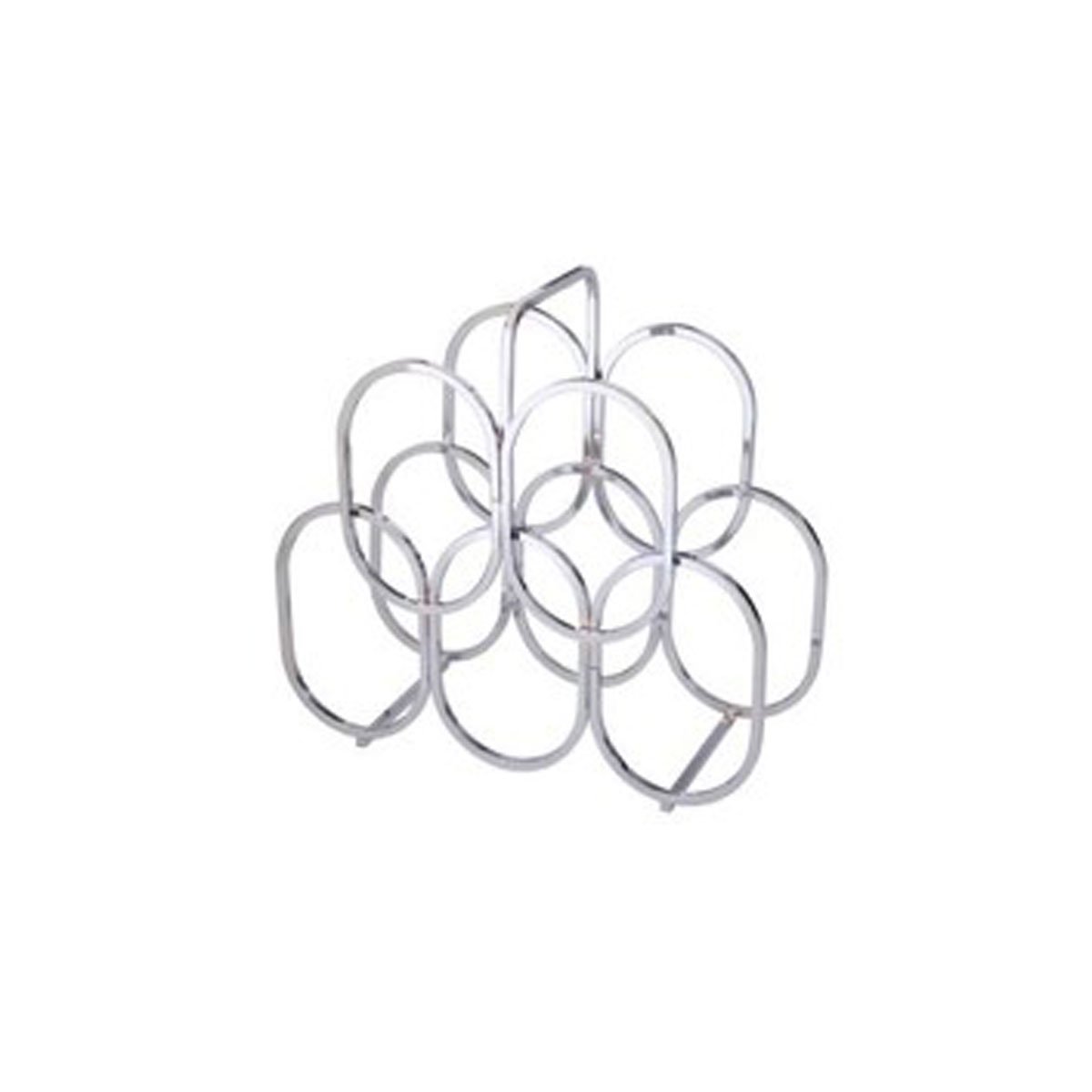 Portavinos de 5 Secciones Metal Cromado 11.81X4.72X11.42" Precious Home