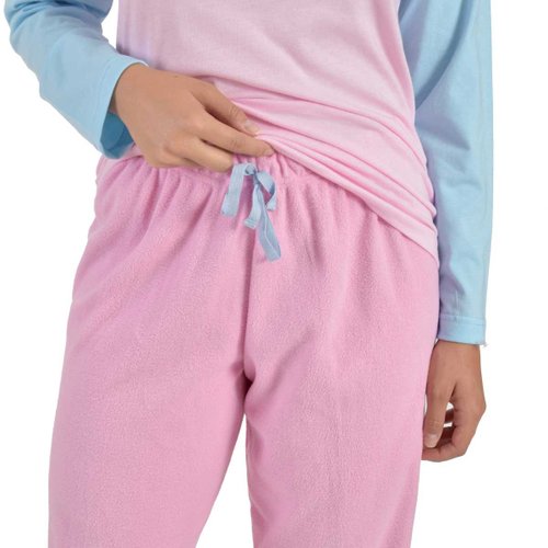 Pijama para Dama Micropolar Dise&ntilde;o Liso Sugar &amp; Milk