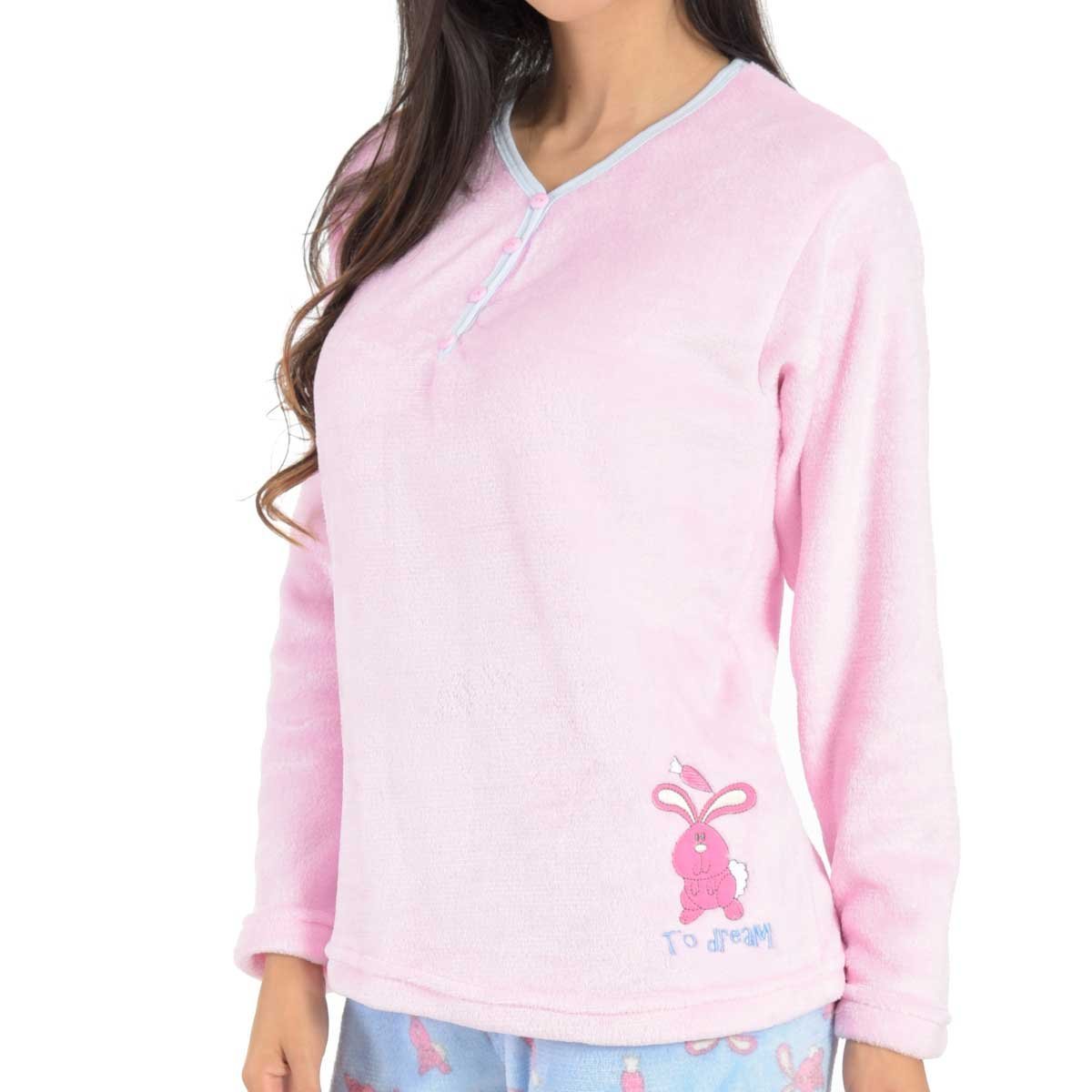 Pijama Flannel Estampada de Conejos Sugar &amp; Milk