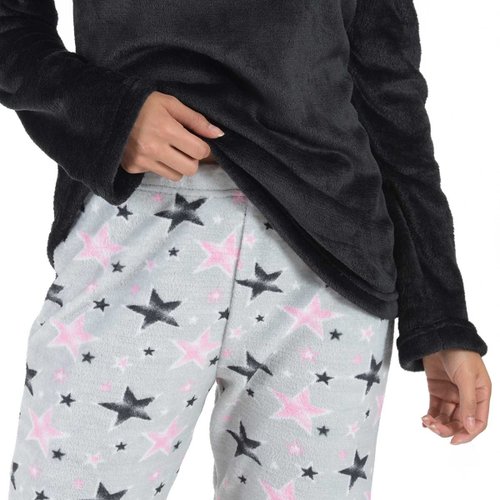 Pijama Flannel Sudadera Negra Isotoner