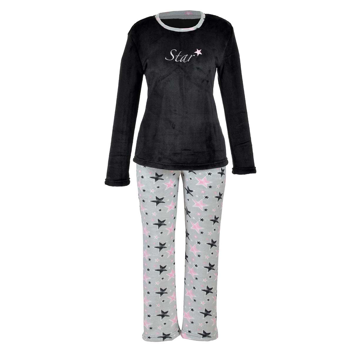 Pijama Flannel Sudadera Negra Isotoner