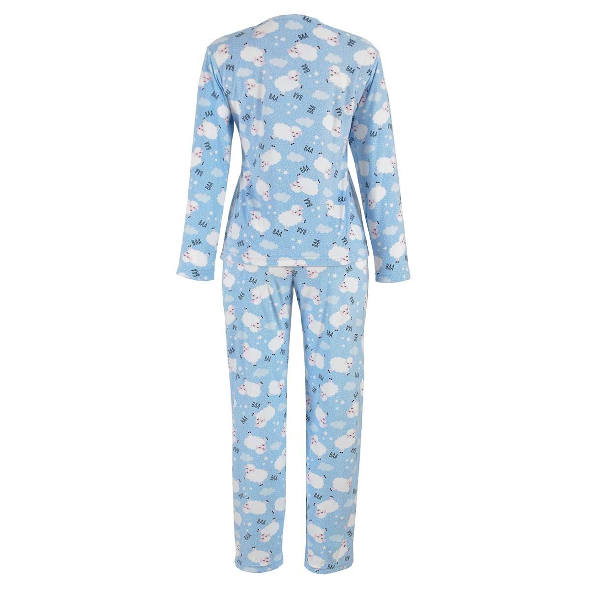 Pijama para Dama Fleece Estampado Baa Isotoner