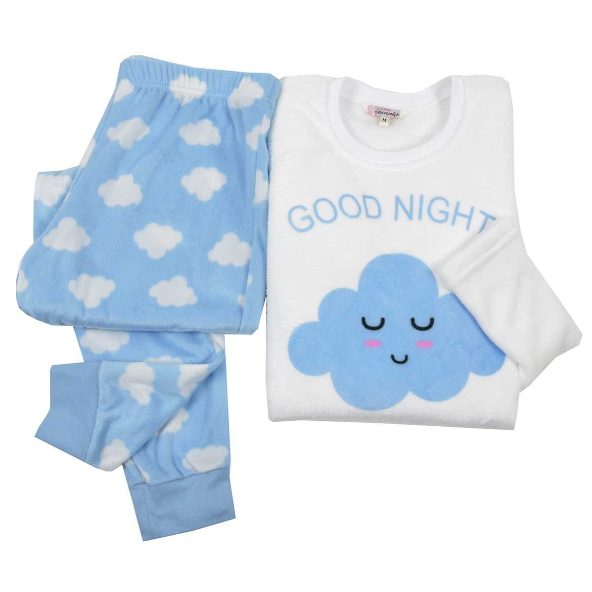 Pijama Flannel Estampado de  Nube Incanto