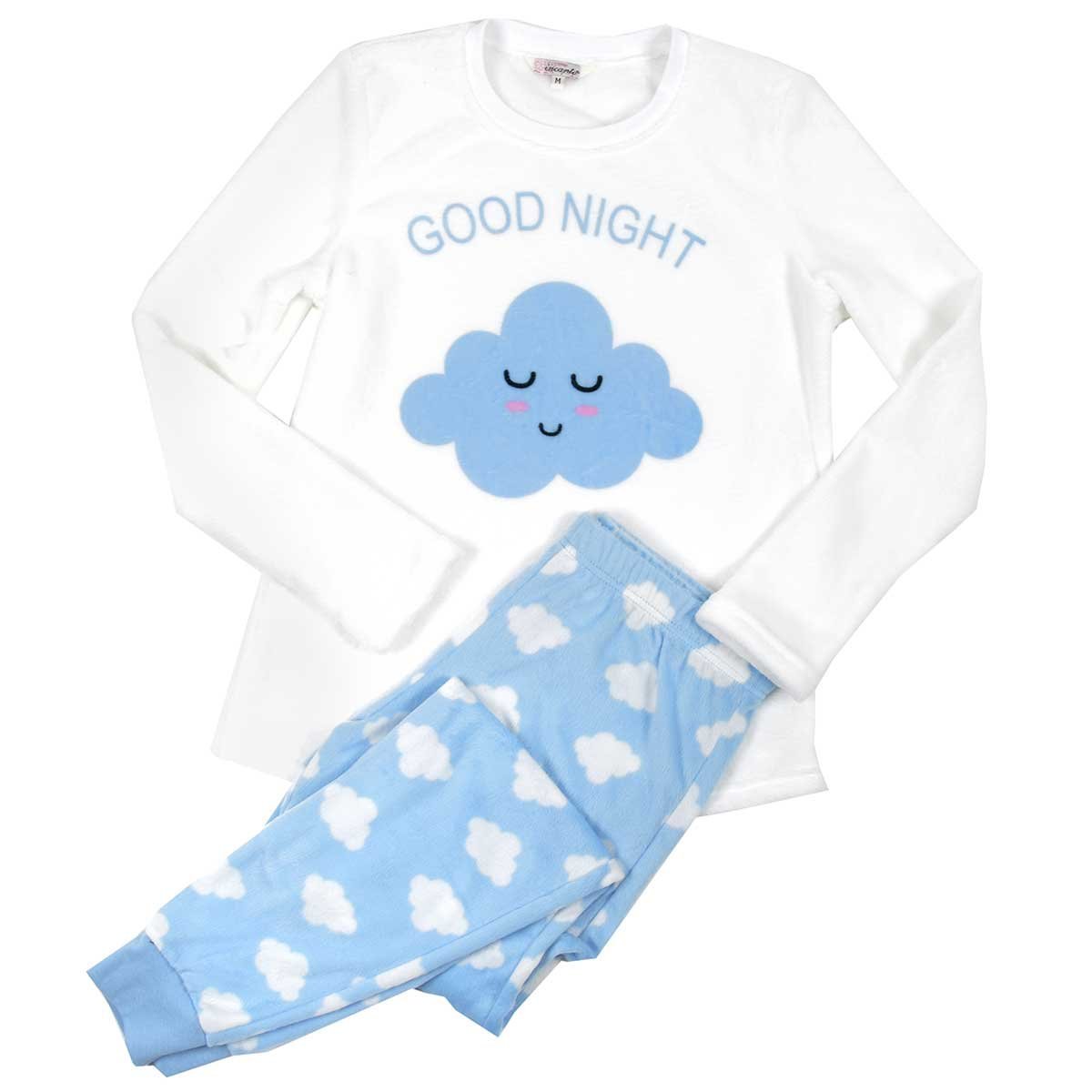 Pijama Flannel Estampado de  Nube Incanto