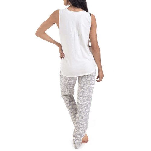 Pijama para Dama Top Combinado Y Pantalón P Yeis