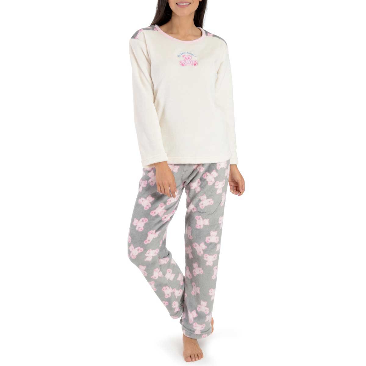Pijama Flannel con Estampado de Osos Sugar &amp; Milk