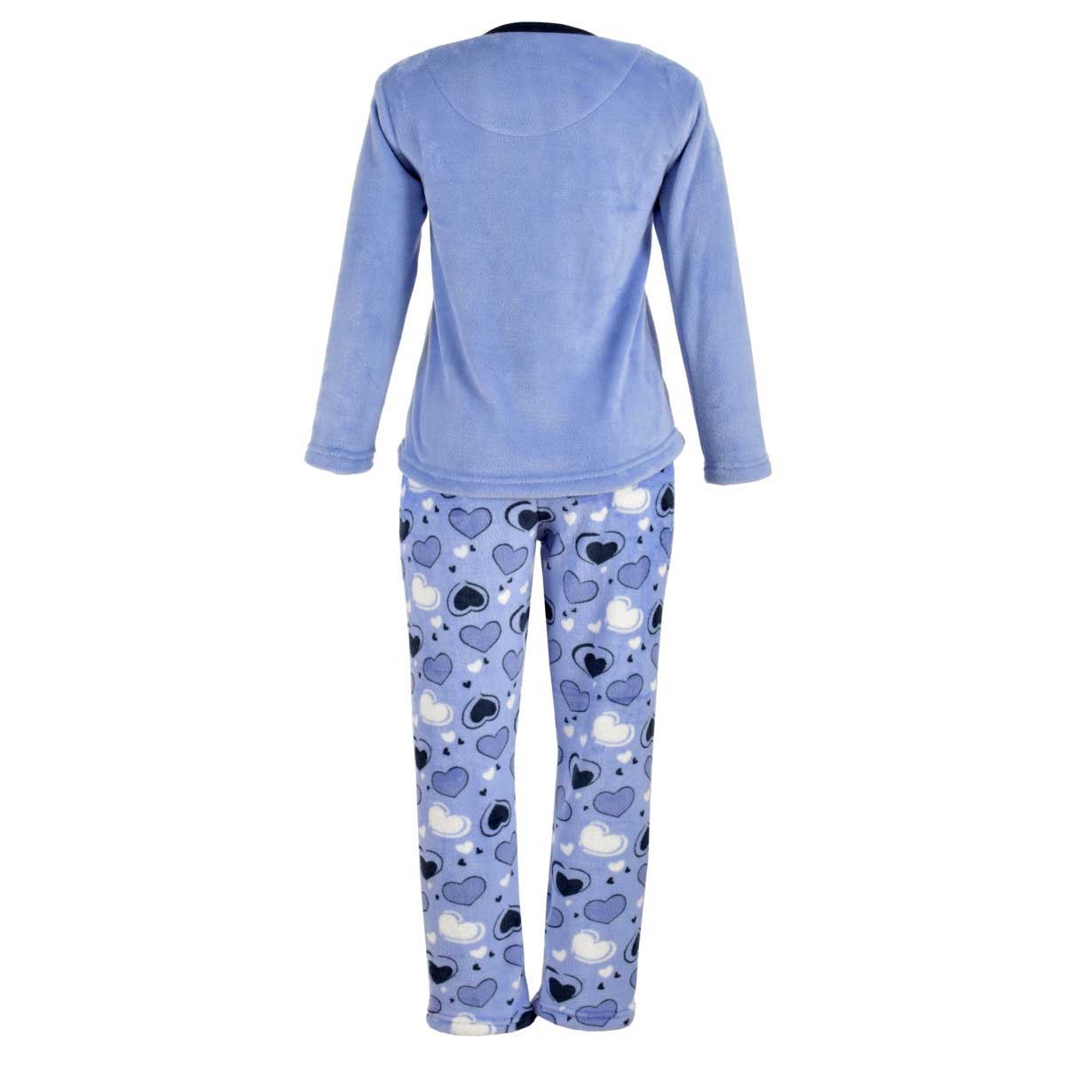 Pijama para Dama Flannel con Estampado de Corazones Sugar &amp; Milk