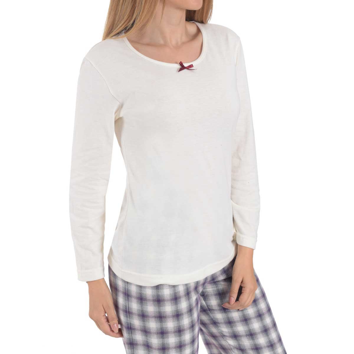 Pijama para Dama Flannel Playera, Pantal&oacute;n Y Saco Isotoner Isotoner