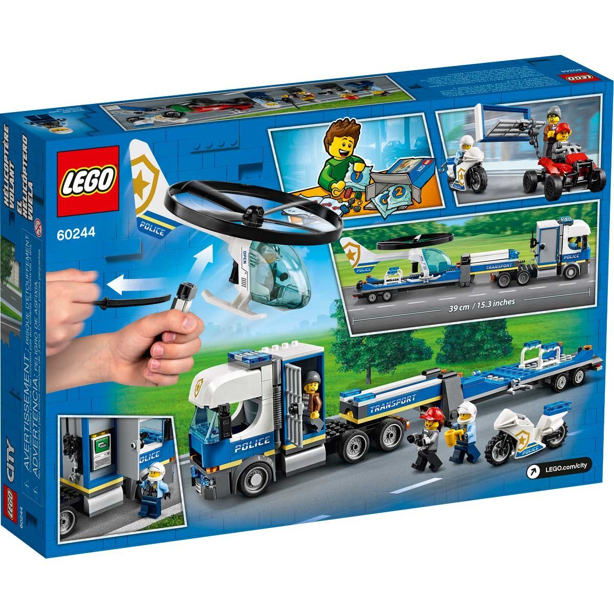 Policía: Camión de Transporte Del Helicóptero Lego City