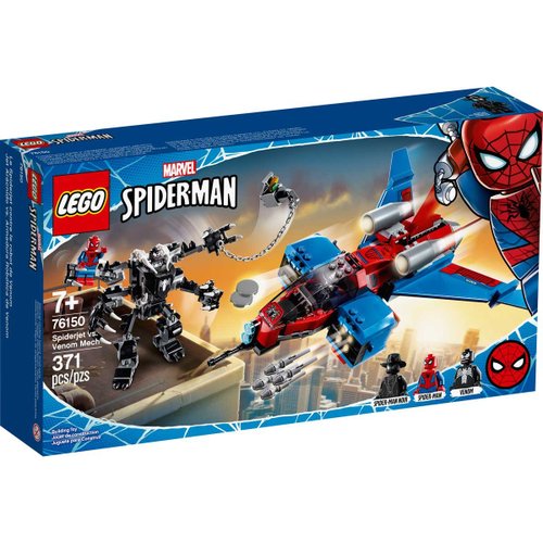 Jet Aracnido Vs Armadura Robotica de Venom Lego Super Heroes Marvel
