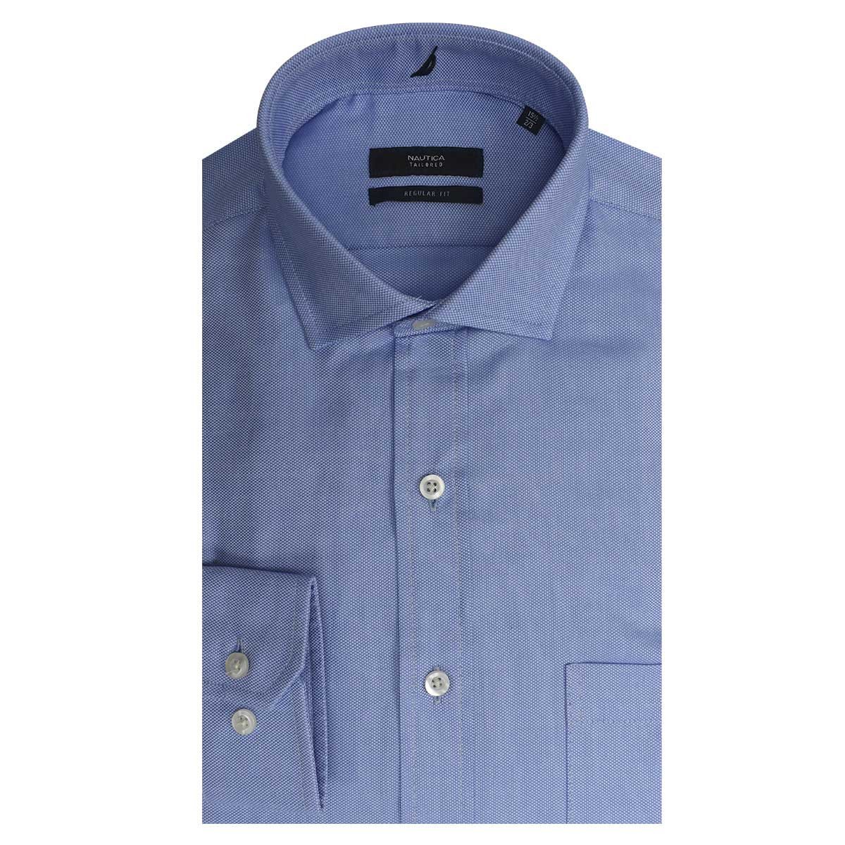 Camisa de Vestir Azul Medio  Corte Regular Nautica para Caballero