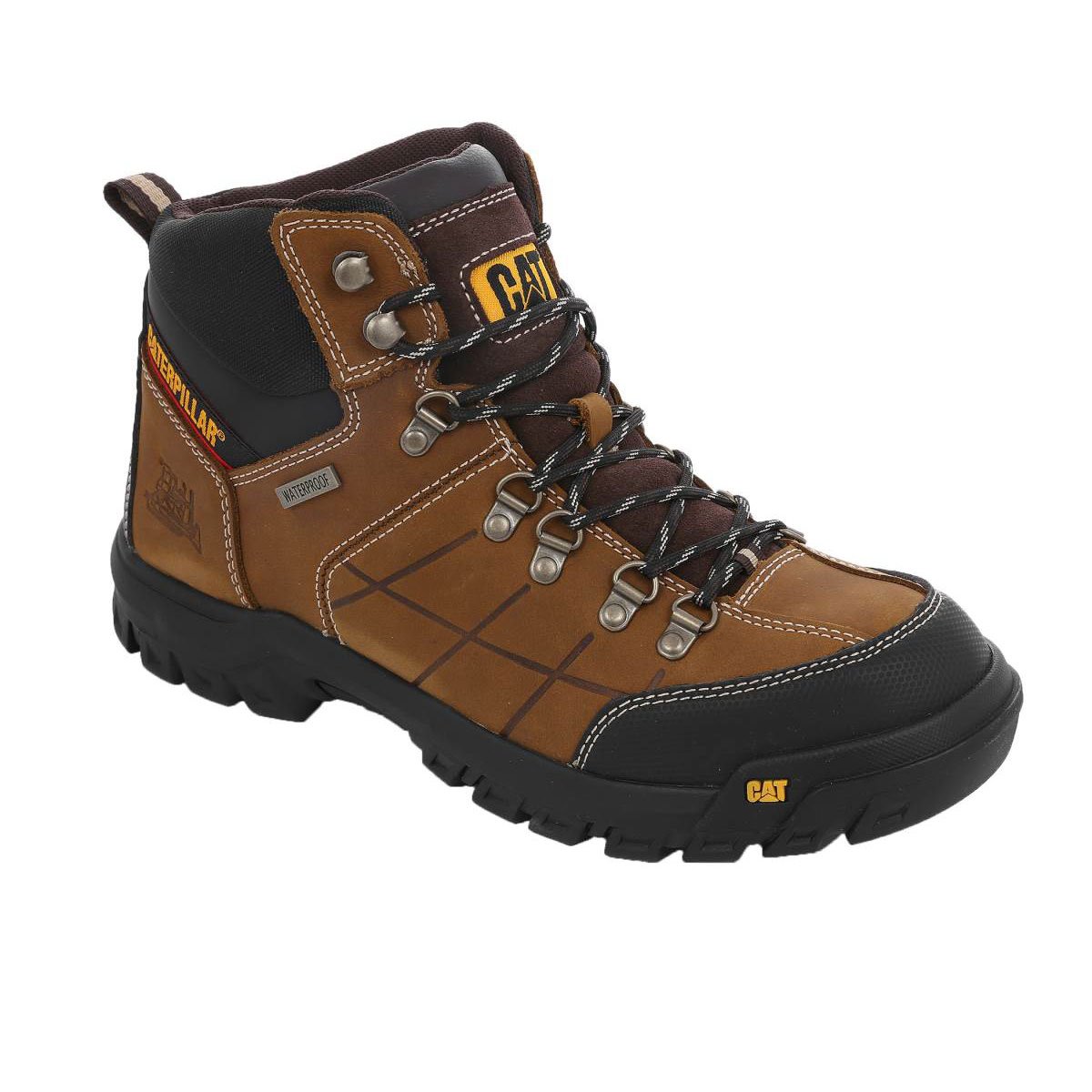Bota de Piel Café Caterpillar para Hombre