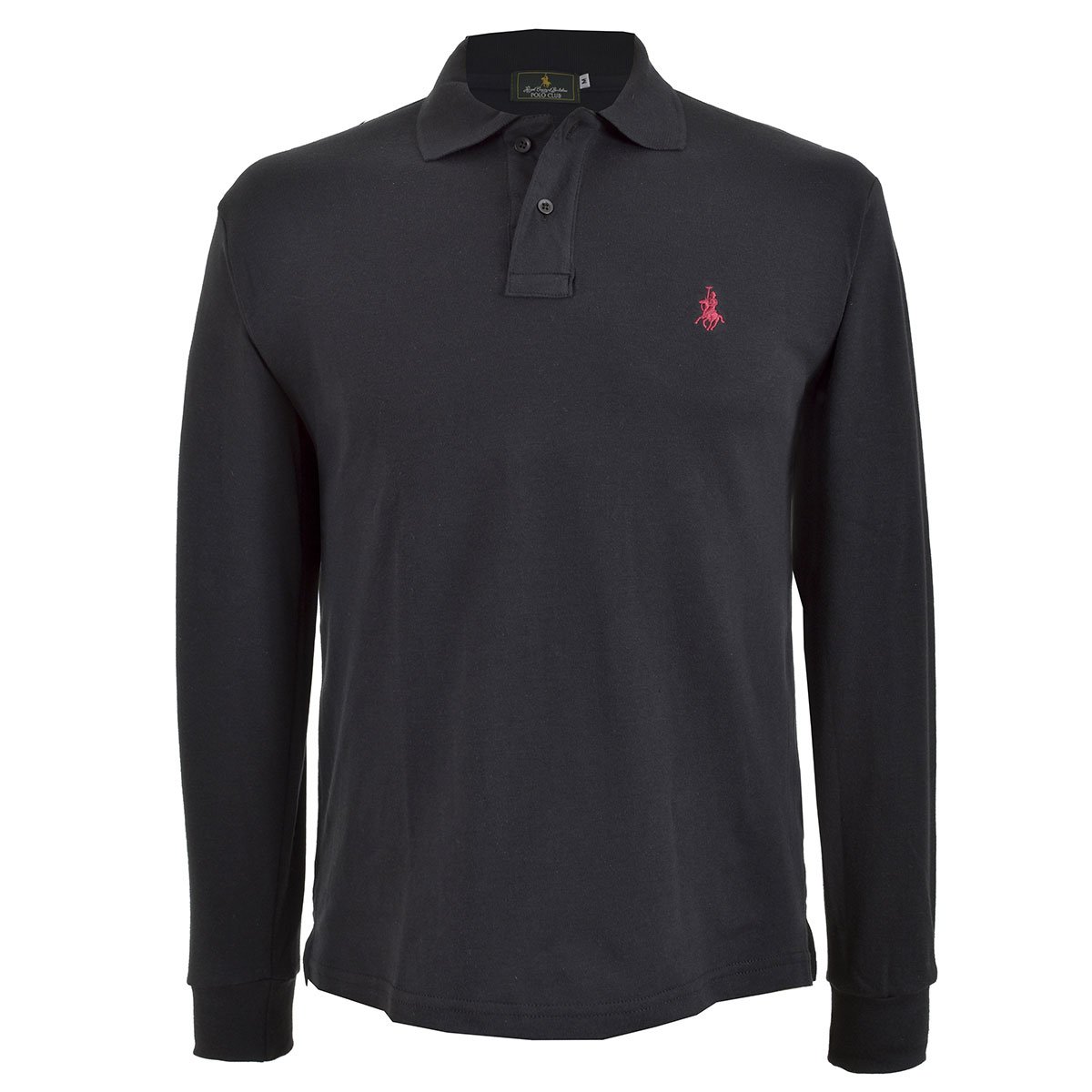 Playera Manga Larga Interlock Negro Polo Club para Caballero