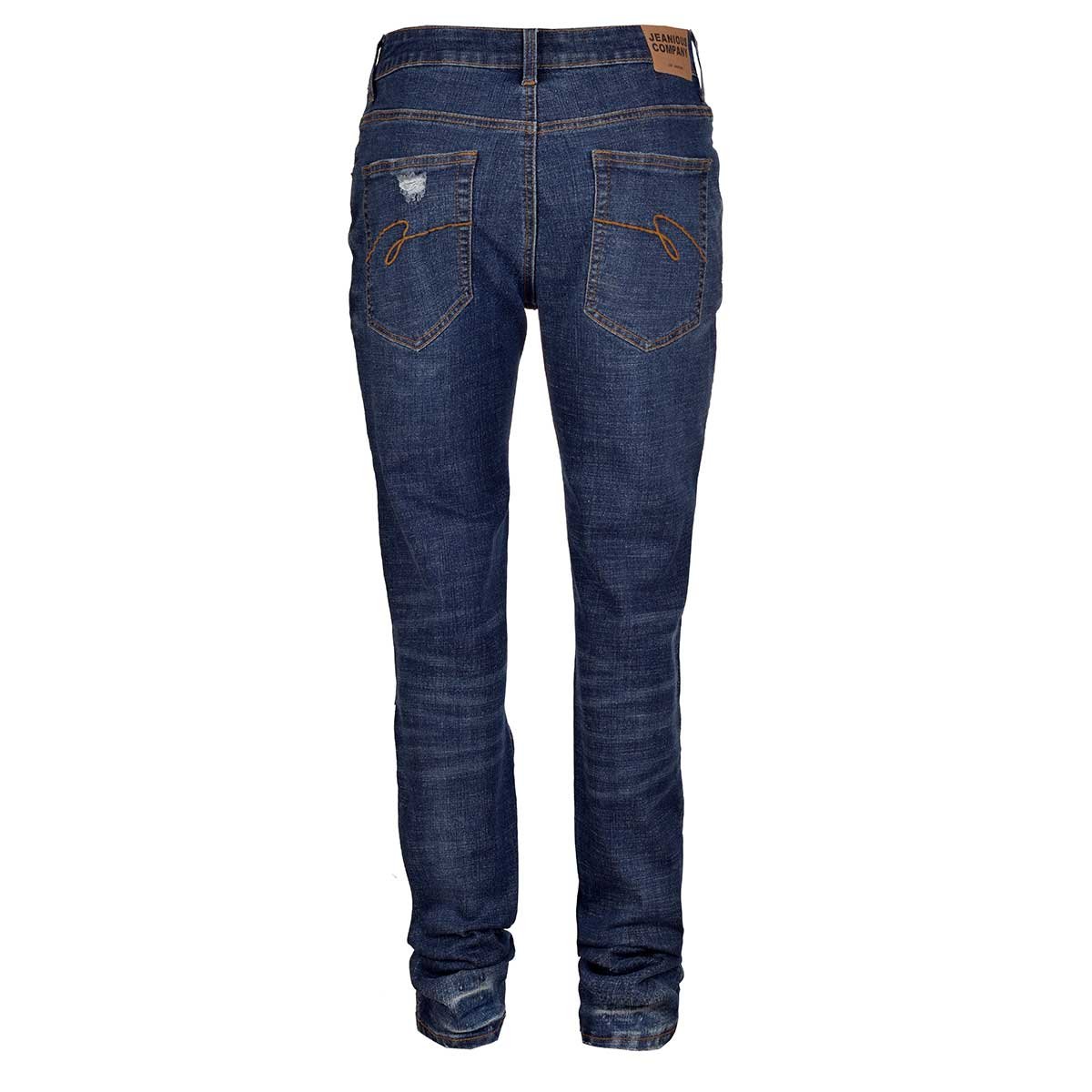 Jeans con Desgaste Corte Relaxed Fit Jeanious para Caballero