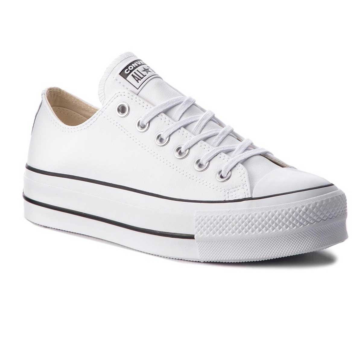 Tenis Choclo Blanco con Plataforma Converse