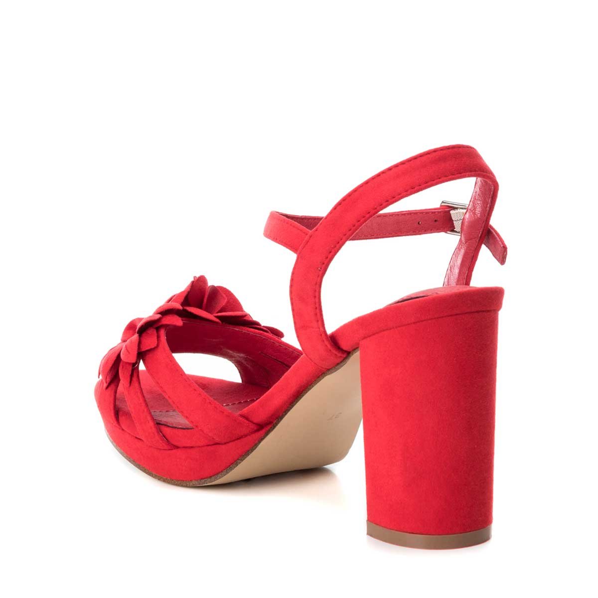 Sandalia Roja con Tacón y Pulsera Xti