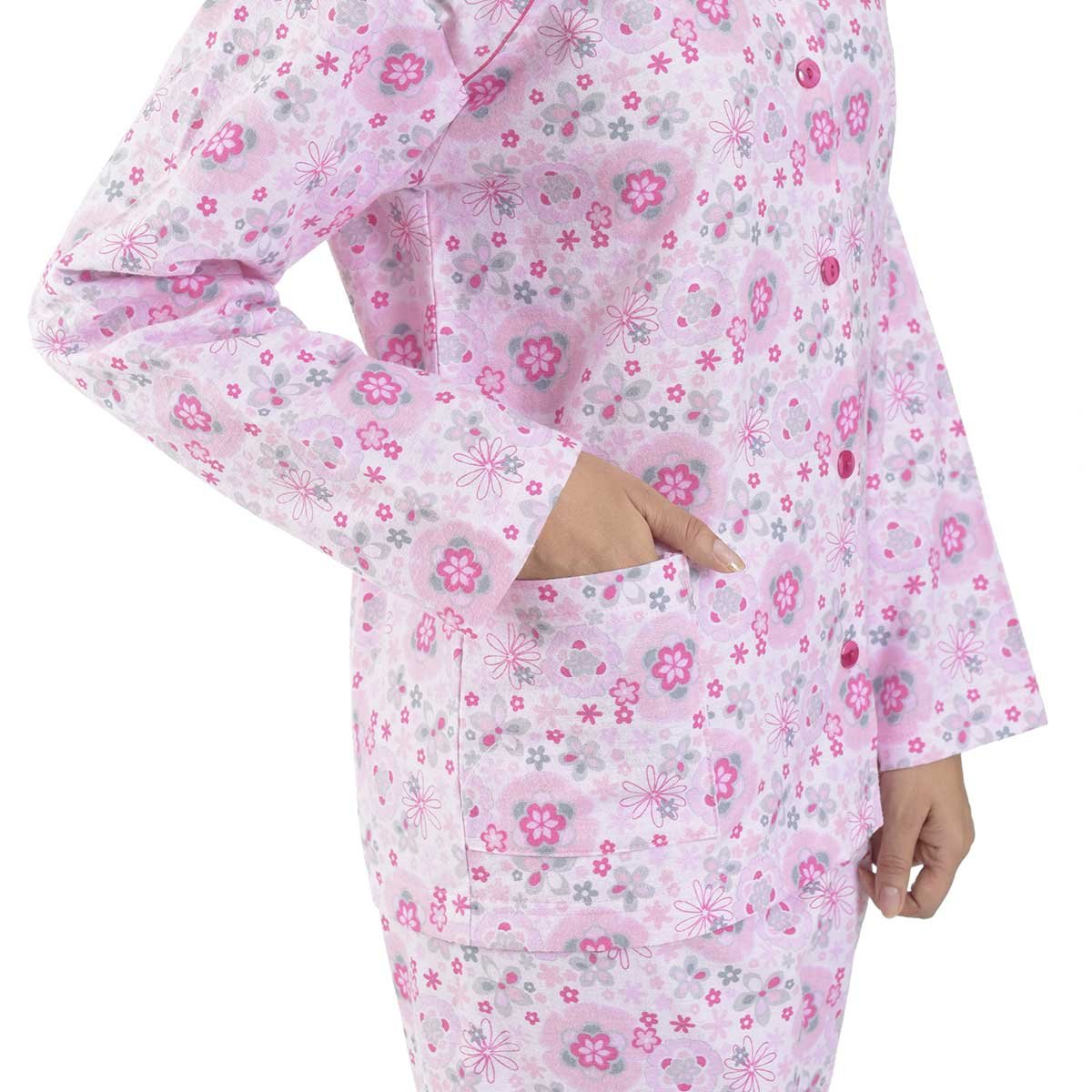 Pijama para Dama Franela Dise&ntilde;o de Flores Night Star