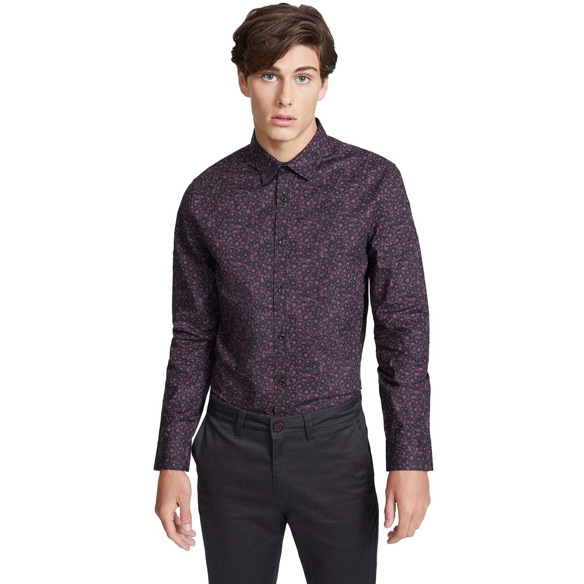 Camisa Casual con Tipo Flores Multicolor G By Guess para Caballero