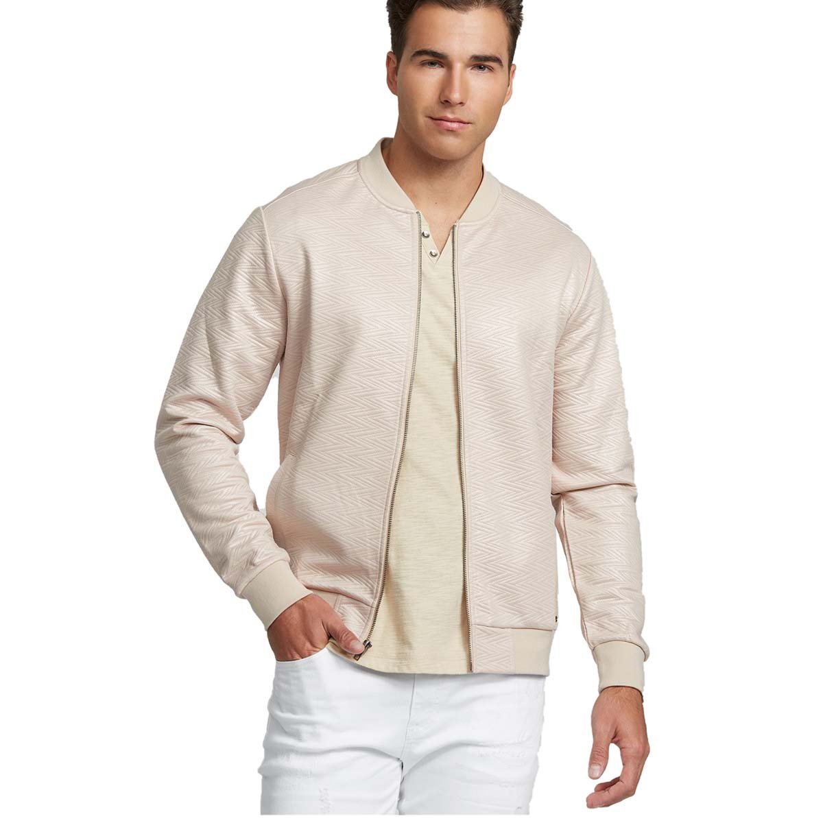 Chamarra Hueso Imitación Piel G By Guess para Caballero
