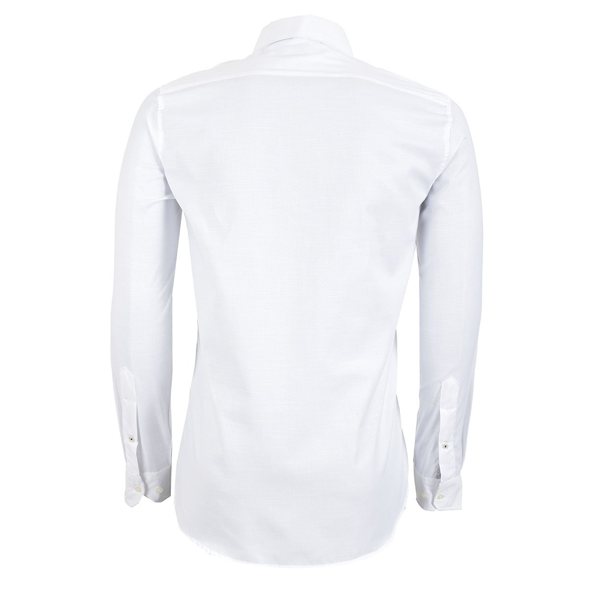 Camisa Manga Larga Casual Maquinilla Blanco Carlo Corinto Sport para Caballero