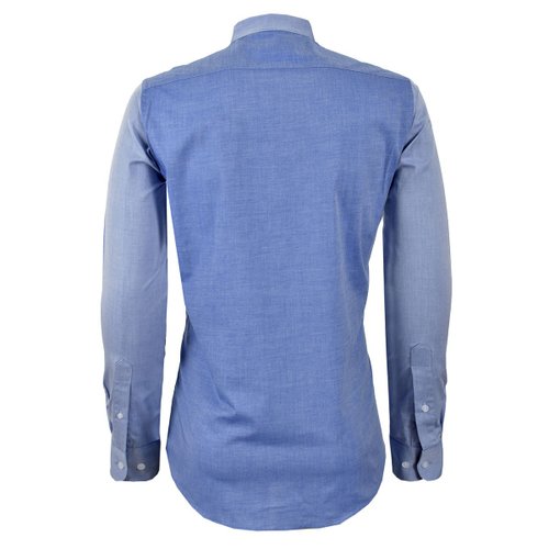Camisa Casual  Manga Larga Azul Carlo Corinto Sport para Caballero
