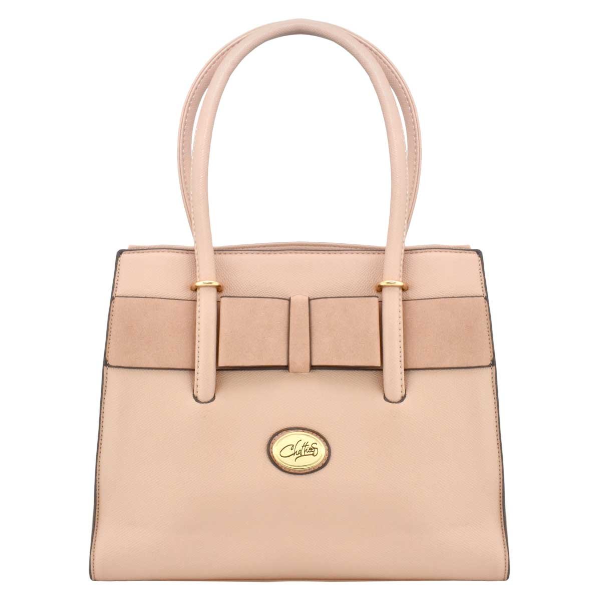 Bolso Tote Rosa con Moño Frontal Chatties