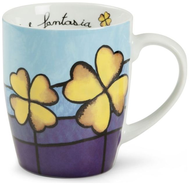 Egan Mug Pane Amore E Fantasia, Tazza In Porcellana Verde, Made In Italy