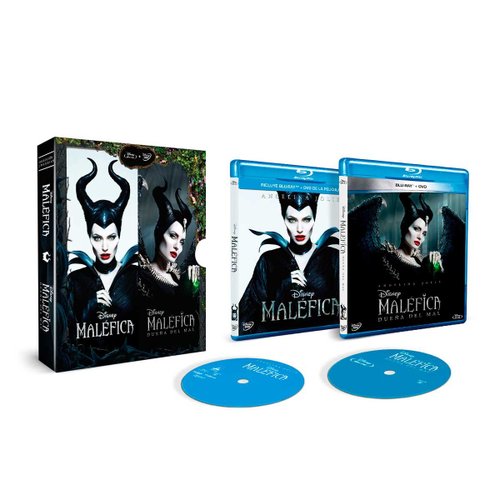 Blu Ray + Dvd Paquete Maléfica I Y II
