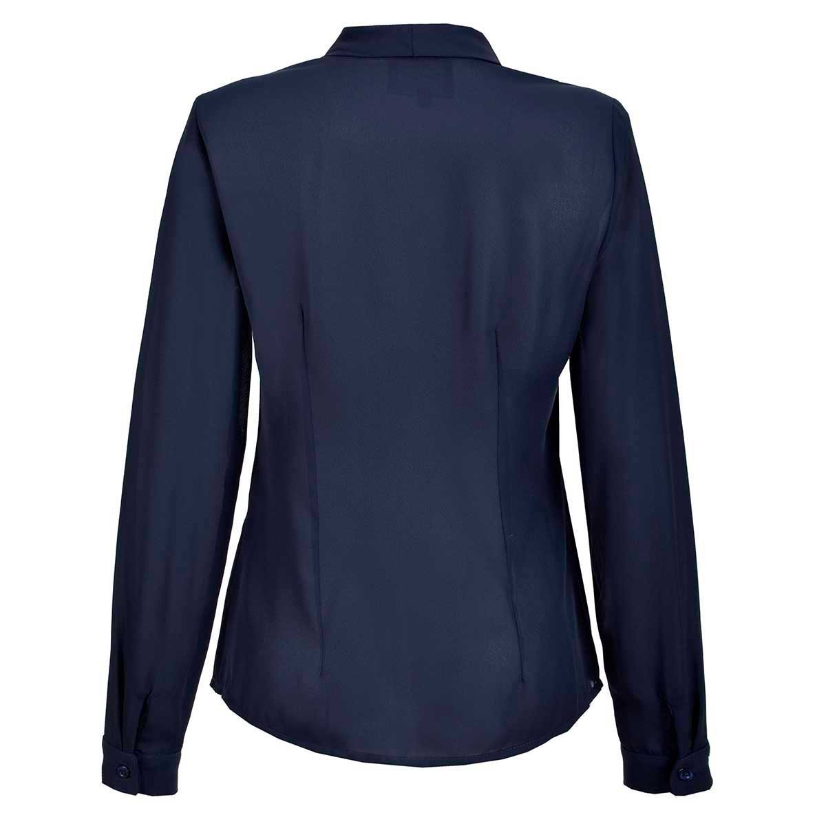 Blusa Shifon con Corbatin Manga Larga Michel Paulini para Mujer