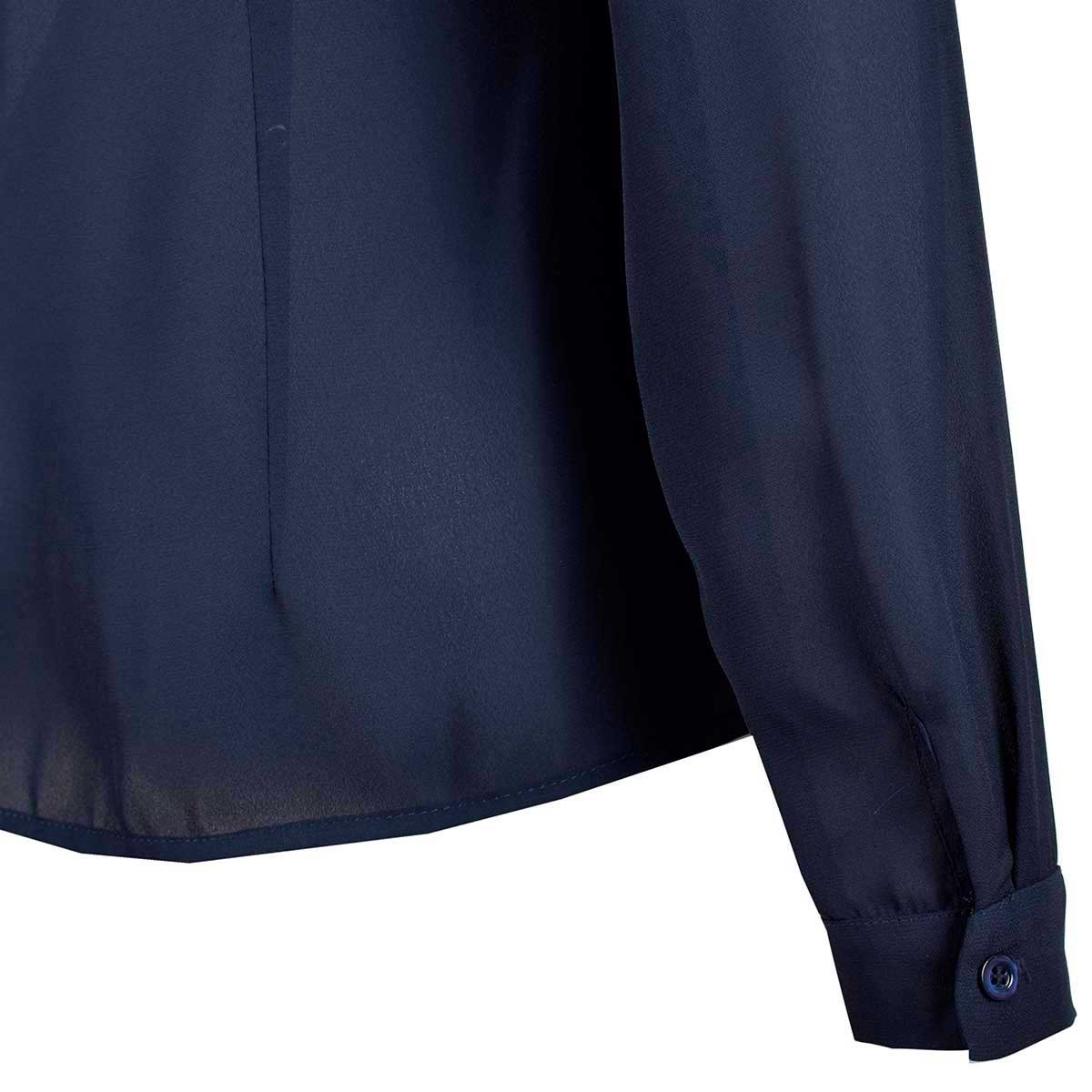 Blusa Shifon con Corbatin Manga Larga Michel Paulini para Mujer