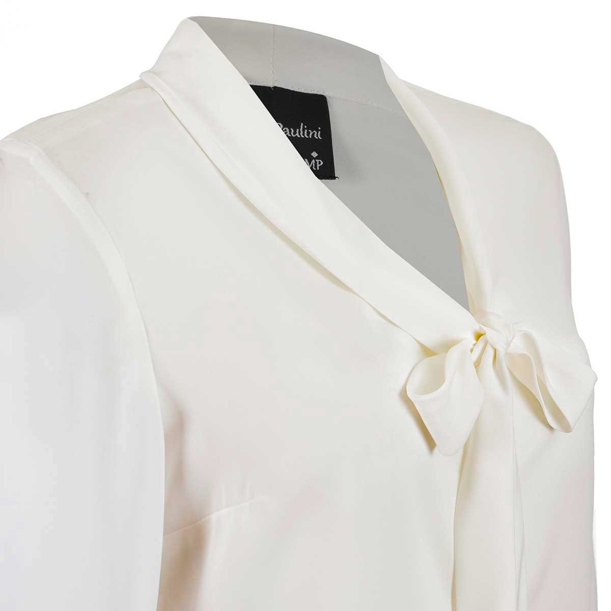 Blusa Shifon con Corbatin Manga Larga Michel Paulini para Mujer