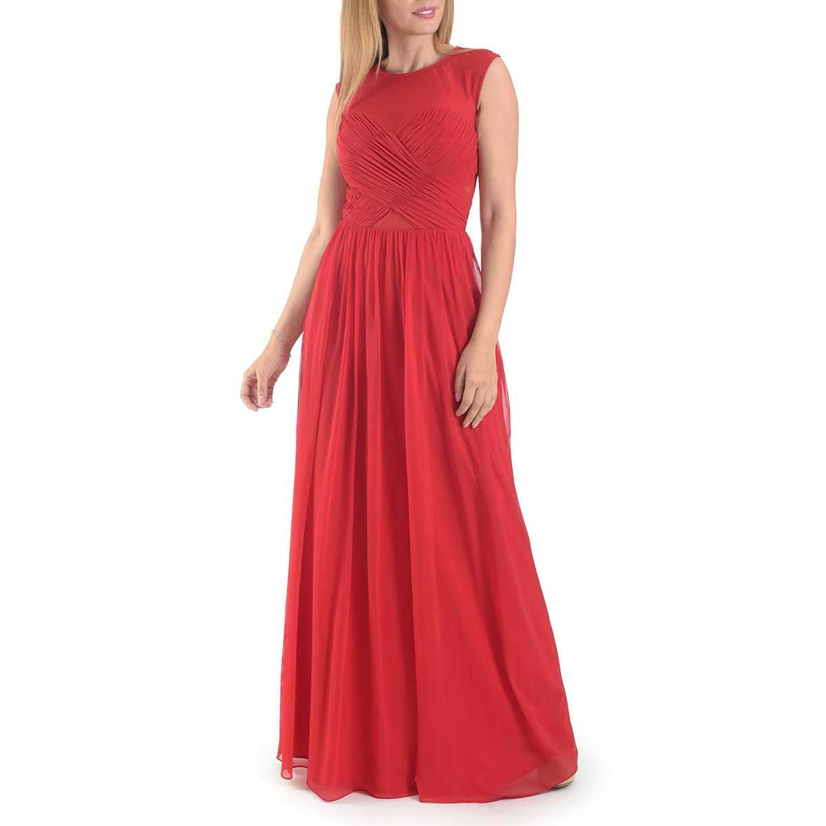 Vestidos con cuerpo plisado y tirantes finos cruzados Topo Tallas Grandes