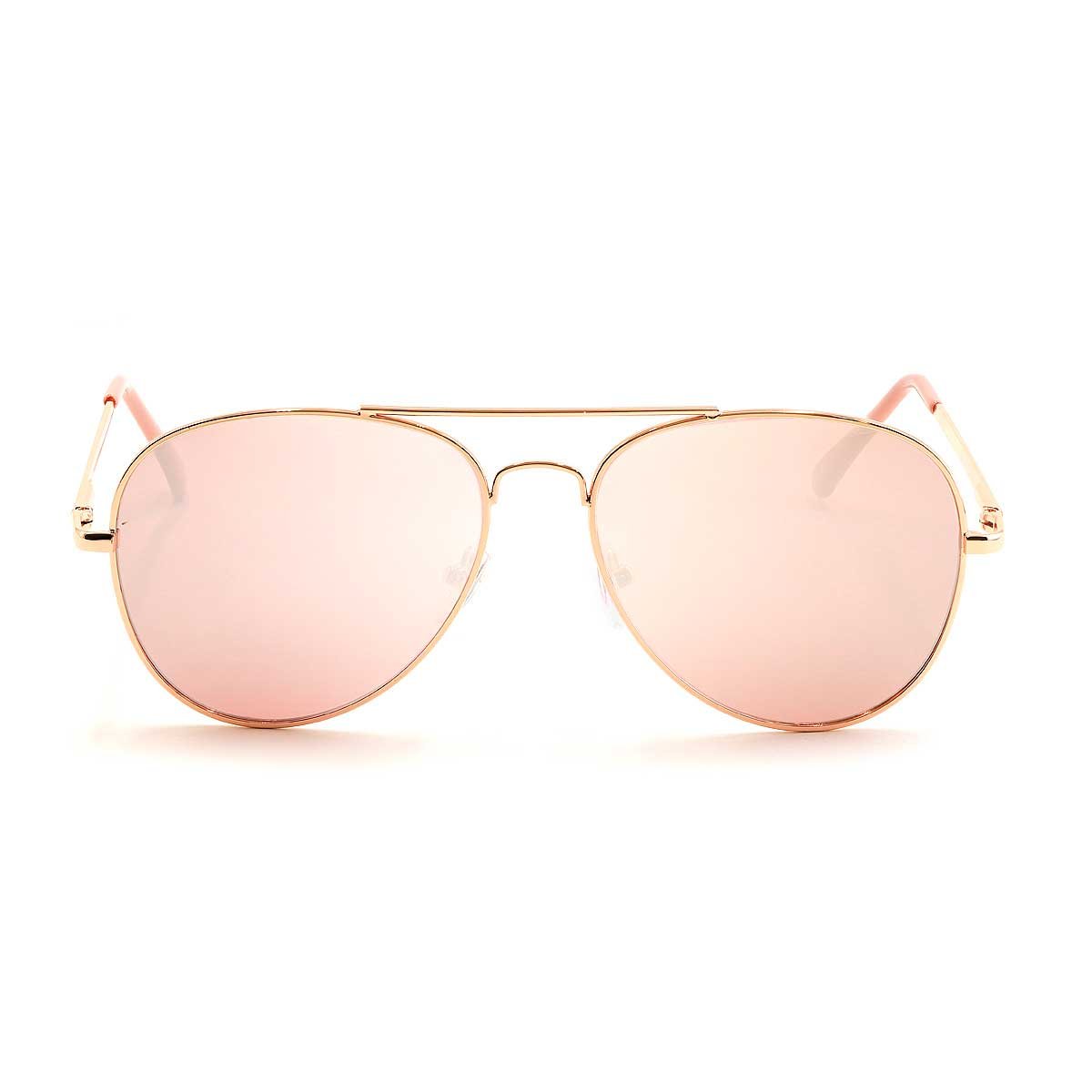 Lentes Aviador Mtl Oro Rosa Micas Flash Rosa Mossimo