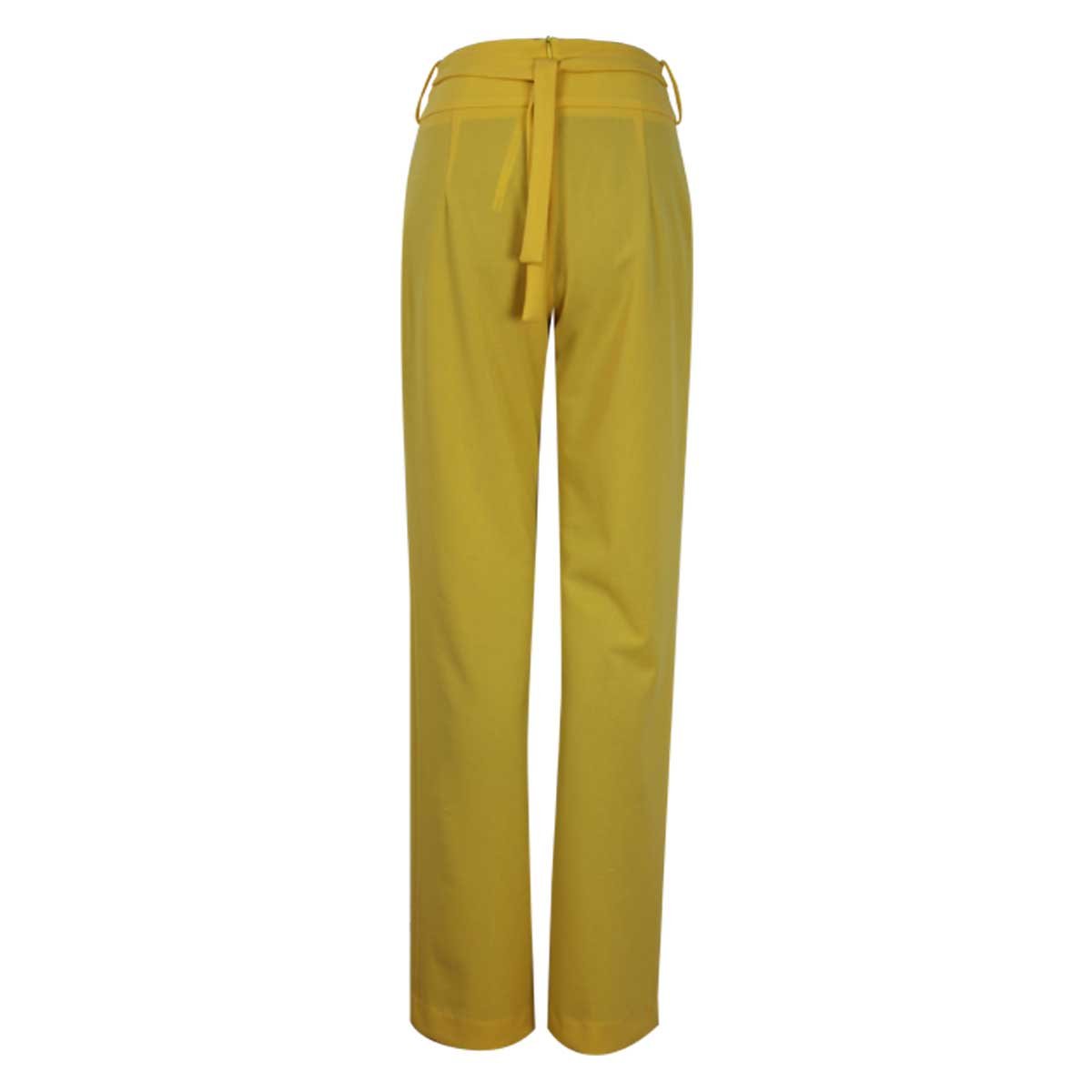 Pantalón Color Mostaza Corte Recto City Femme para Mujer