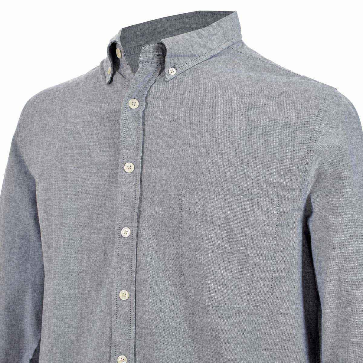Camisa Gris Lisa Manga Larga Jeanious Plus para Caballero