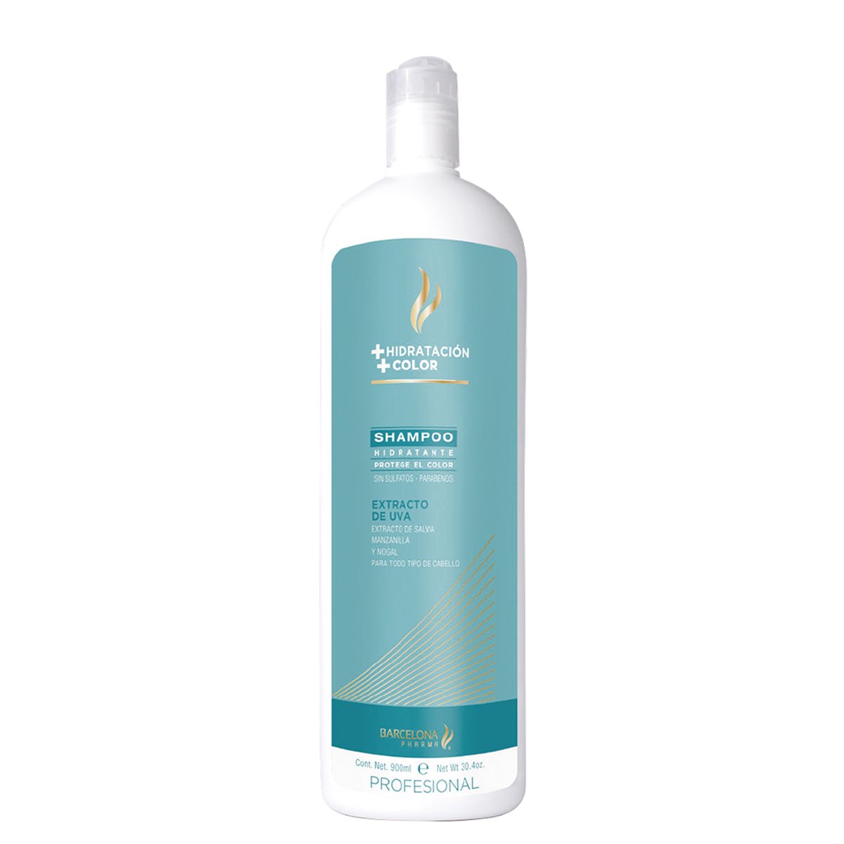 Barcelona Pharma Shampoo + Hidratación + Color 900 Ml