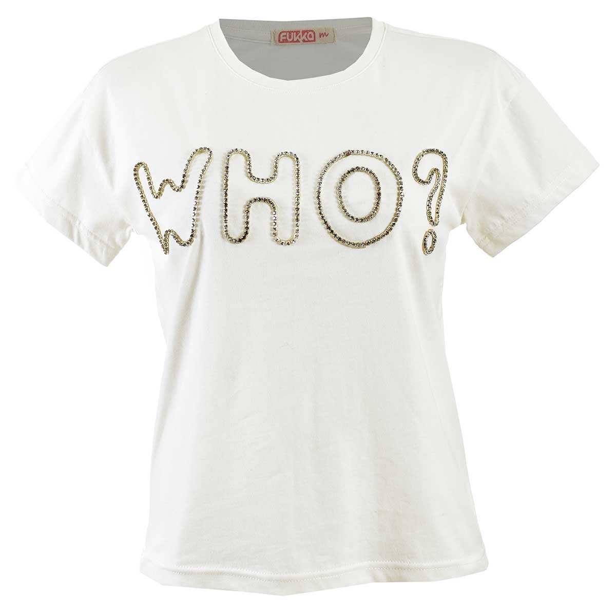 Playera para Dama de Manga Corta con Aplicación Fukka