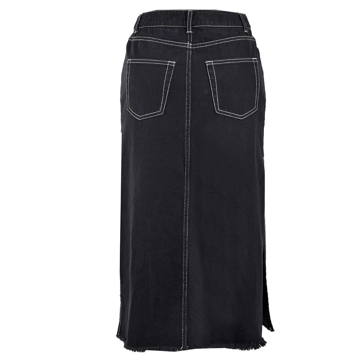 Falda Larga con Abertura Lateral Fukka para Mujer