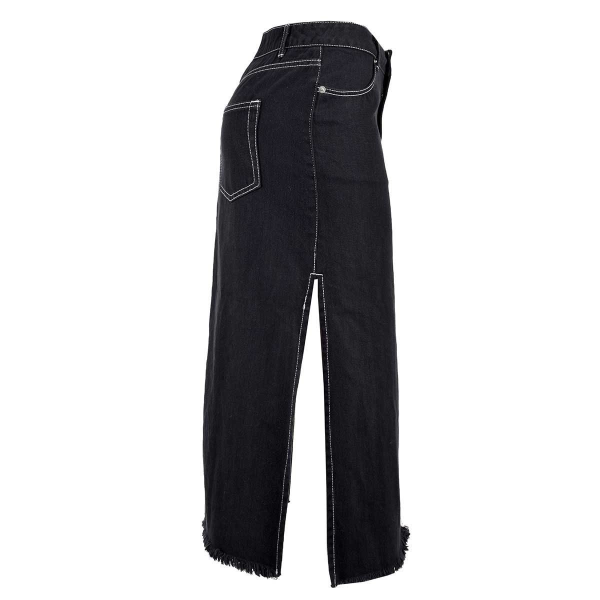 Falda Larga con Abertura Lateral Fukka para Mujer