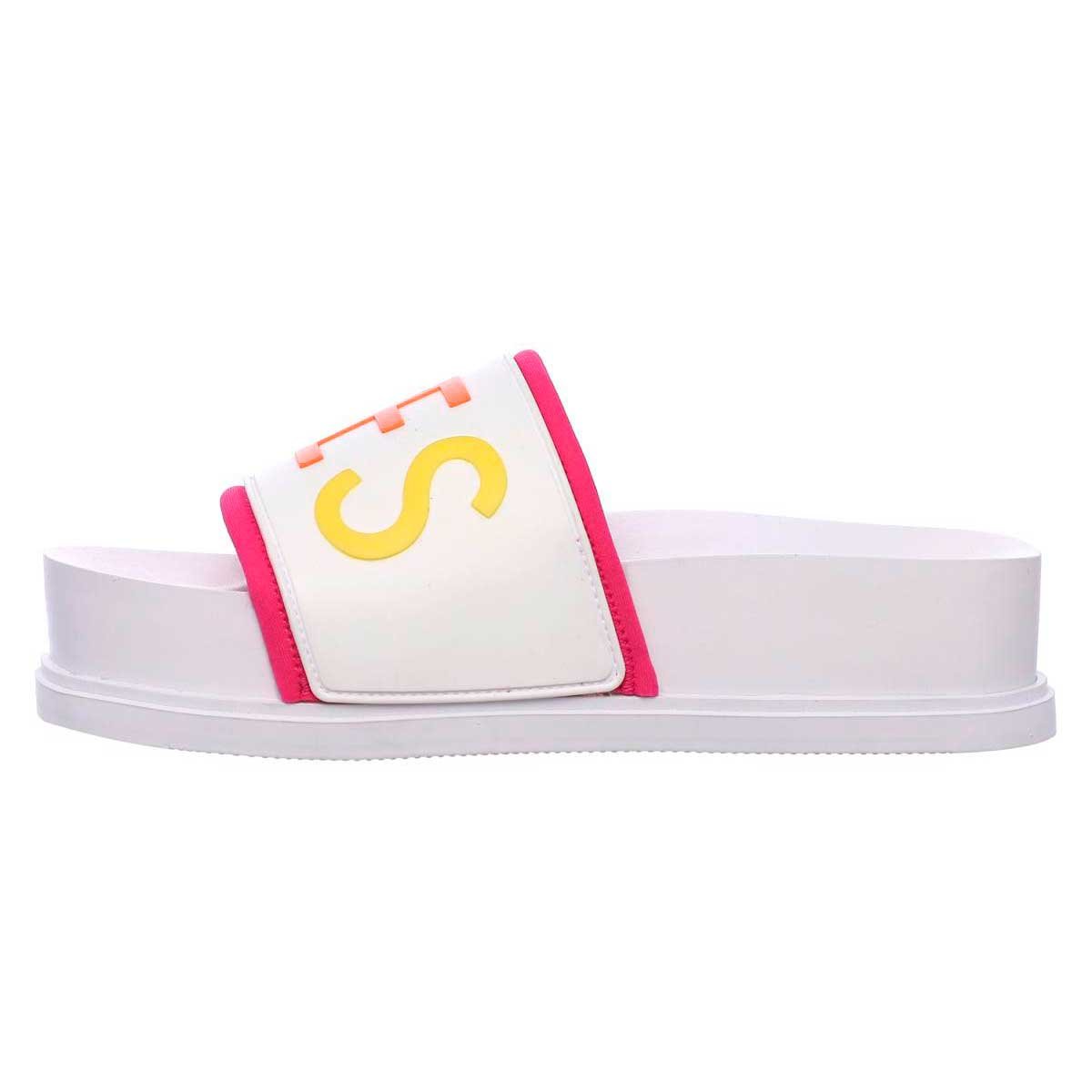 Sandalia Tipo Flip Flop Color Blanco Combinado Westies